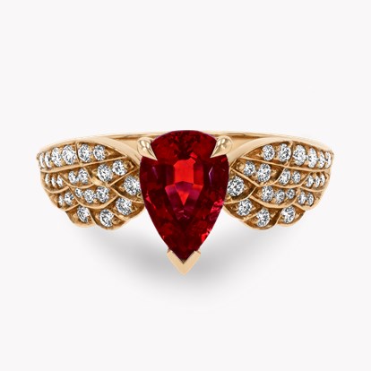 Tiara 1.17ct Ruby Solitaire Ring in 18ct Rose Gold