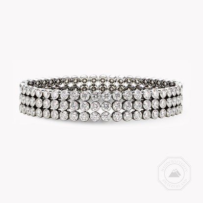 20.00ct Diamond Three Row Bracelet