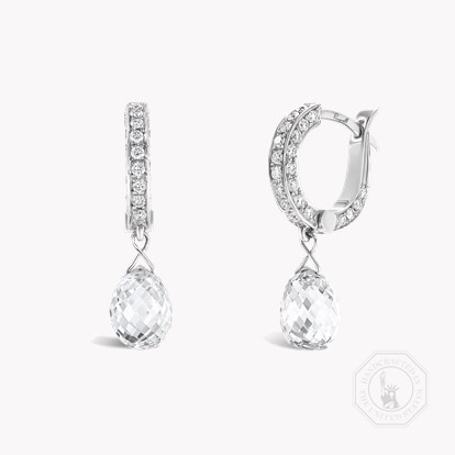 Briolette Diamond Drop Earrings