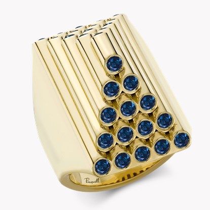 Eclipse 1.60ct Sapphire Pyramid Ring in 18ct Yellow Gold