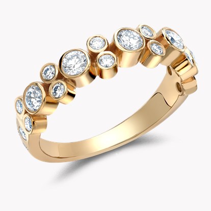 Bubbles Half-Eternity Diamond Ring 0.77ct in Rose Gold