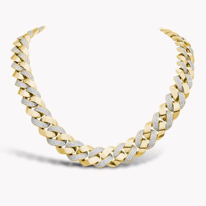 Cuba Diamond Necklace 10.45ct in 18ct Yellow Gold