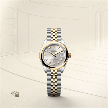 Lady-Datejust, Oyster, 28 mm, Oystersteel and yellow gold watch