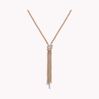 Fope Multi Gold Diamond Set Necklace 1.63ct in 18ct Rose Gold