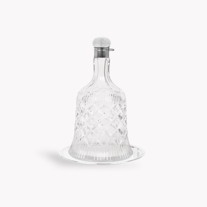 Silver George V Cut Glass Decanter Walker and Hall, 1921