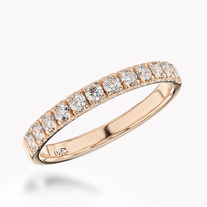 Brilliant Cut Diamond Half Eternity Ring 0.33ct in 18ct Rose Gold