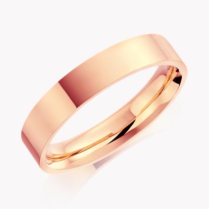 5mm Flat Court Wedding Ring in 18CT Rose Gold