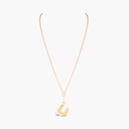 Letter V Diamond Pendant Charm