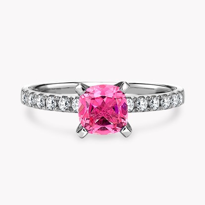 Pink Tourmaline and Diamond Ring