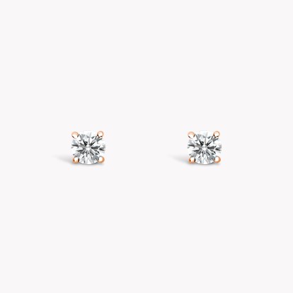 Diamond Stud Earrings 0.39ct in 18ct Rose Gold
