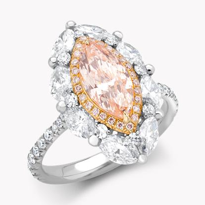 Masterpiece Fancy Light Pink Diamond Ring 1.04ct in White & Rose Gold