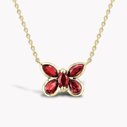 Butterfly Ruby Pendant 1.53ct in Yellow Gold