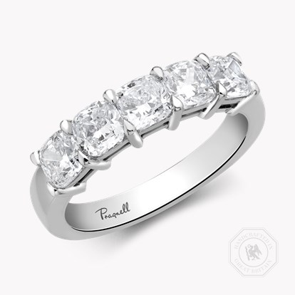 Cushion Cut Diamond Five-Stone Ring