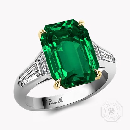 Masterpiece 5.55ct Muzo Emerald and Diamond Solitaire Ring