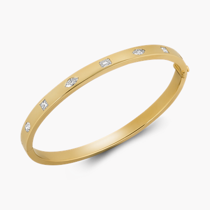 Marquise, Oval, Princess and Emerald Cut Diamond Bangle
