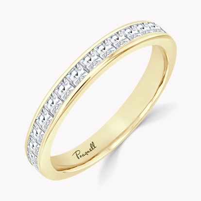 French Cut Diamond Eternity Ring 1.48ct in 18ct Yellow Gold