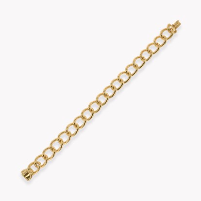 Contemporary Gold Curb Link Bracelet