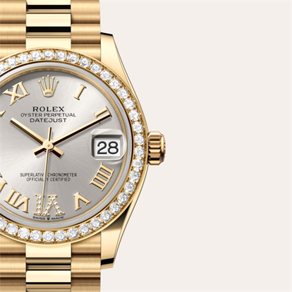 Datejust 31, Oyster, 31 mm, yellow gold and diamonds watch