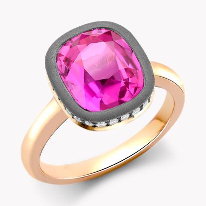 Masterpiece Burmese Pink Sapphire Ring 4.20ct in Rose Gold 