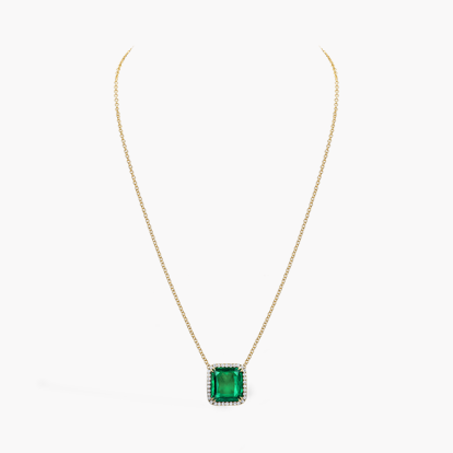 Masterpiece Celestial 5.58ct Muzo Emerald and Diamond Cluster Pendant