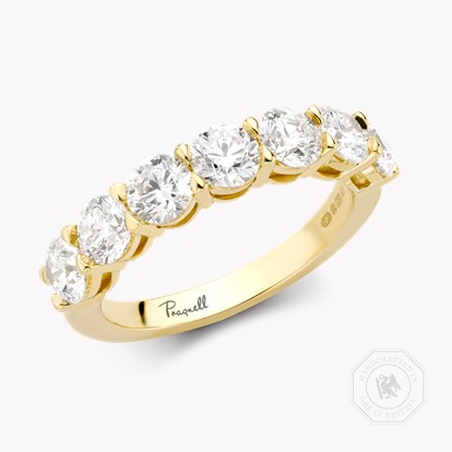Seven Stone Diamond Ring 2.10ct in 18ct Yellow Gold