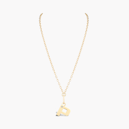 Letter P Diamond Pendant Charm