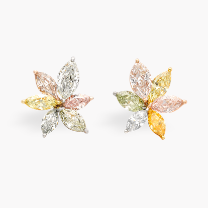 Masterpiece Fancy Pink Diamond Earrings 6.32ct in 18ct White, Rose & Yellow Gold