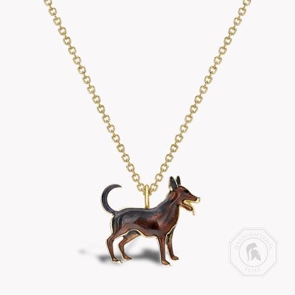 Zodiac Dog Pendant in 18ct Yellow Gold