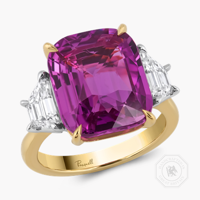 Masterpiece Cushion Cut 10.11ct Madagascan Sapphire and Diamond Ring