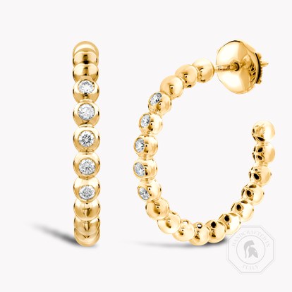 Bohemia Large Diamond Earrings 0.27ct in 18ct Yellow Gold