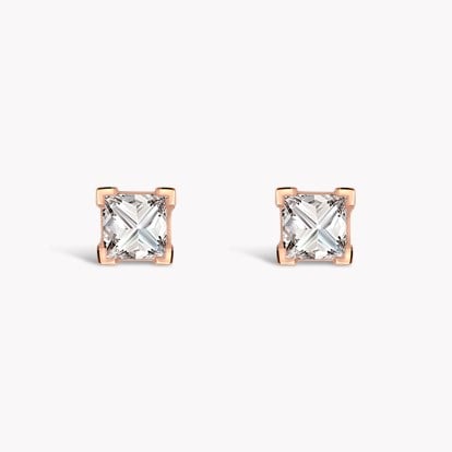 RockChic Diamond Solitaire Earrings 0.75ct in 18ct Rose Gold