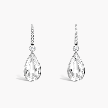 Masterpiece 6.53ct Pearshape Diamond Drop Earrings in 18ct White Gold