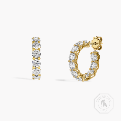 Brilliant Cut 5.50ct Diamond Hoop Earrings