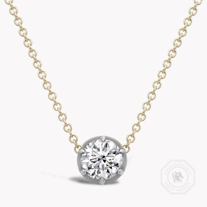Georgian Setting Diamond Solitaire Pendant