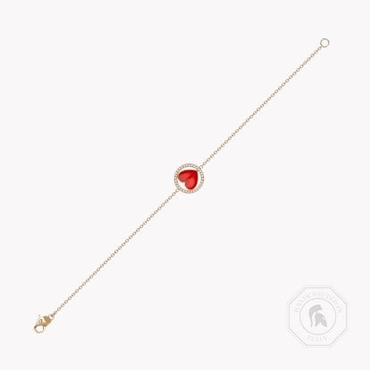 Lady Luck Heart Bracelet in Yellow Gold