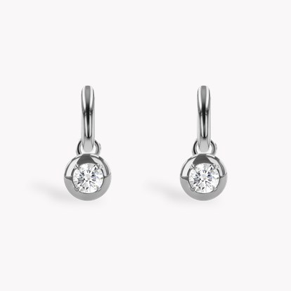 Skimming Stone 1.00ct Botswana Diamond Drop Hoop Earrings