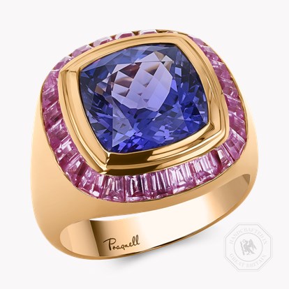 Cushion Cut Tanzanite Ring