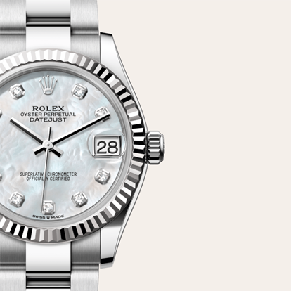 Datejust 31, Oyster, 31 mm, Oystersteel and white gold watch