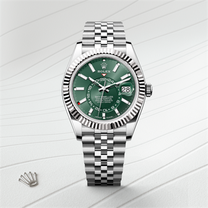Sky-Dweller, Oyster, 42 mm, Oystersteel and white gold watch