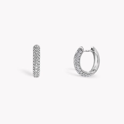 Diamond Hoop Earrings 0.74ct in 18ct White Gold