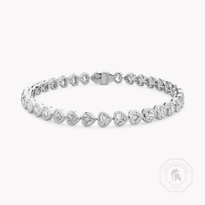Sundance 6.67ct Heartshape Diamond Tennis Bracelet in 18ct White Gold