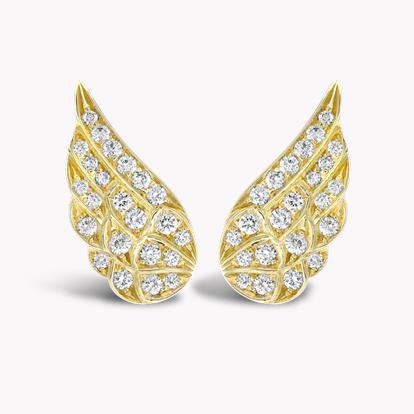 Tiara Large Diamond Earrings 0.46ct in 18ct Yellow Gold