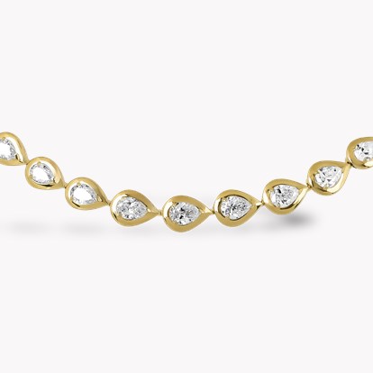Skimming Stone Pear Shaped 14.94ct Diamond Necklace
