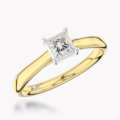 Gaia 0.50ct Diamond Solitaire Ring in 18ct Yellow Gold and Platinum