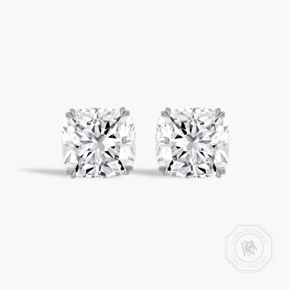 Windsor 4.48ct Cushion Diamond Ear Studs in 18ct White Gold 