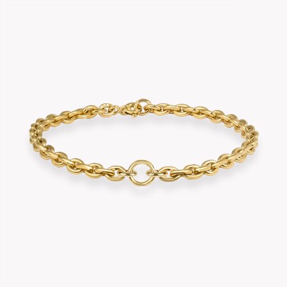 Chunky Trace Link Bracelet with Central Jump Ring