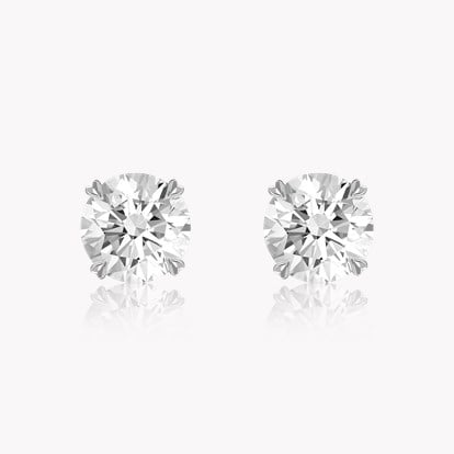 Windsor Diamond Stud Earrings 4.00CT in 18CT White Gold