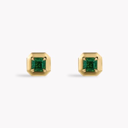 Skimming Stone 0.87ct Emerald Stud Earrings