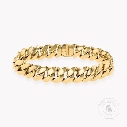 Fusion Polished Curb Link Bracelet in 18ct Yellow Gold