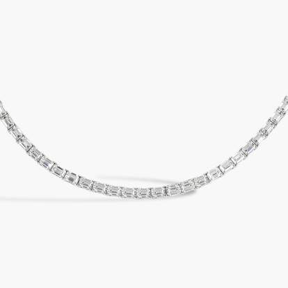 Emerald Cut 19.22ct Diamond Line Necklace